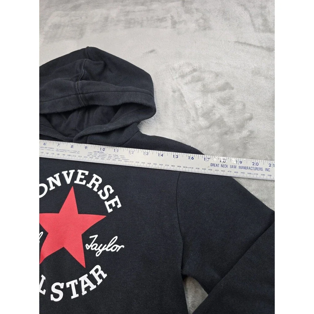 Converse Youth All Star Chuck Taylor Black No-Tie Hoodie Sweatshirt L 12-13Y